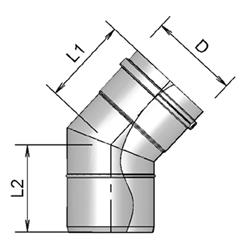 Elbow SST Segment 100 45° thumbnail