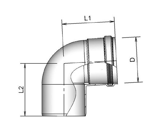 Alu-fix Elbow AL 100 90° thumbnail
