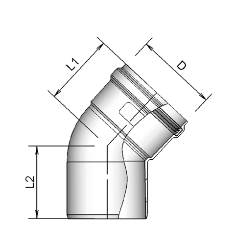 Alu-fix Elbow AL 100 45° thumbnail