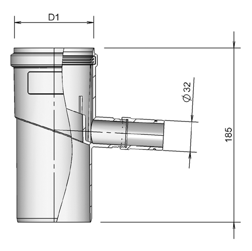 Alu-fix Condensate trap horizontal/vertical AL 130 thumbnail