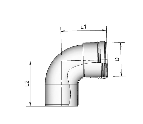 Twinline Elbow PP 100 90° thumbnail