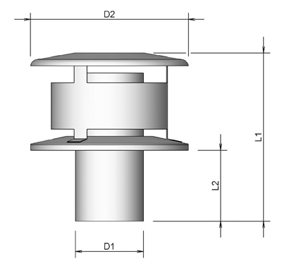 Chimney cap AL Nelson 130 Black thumbnail