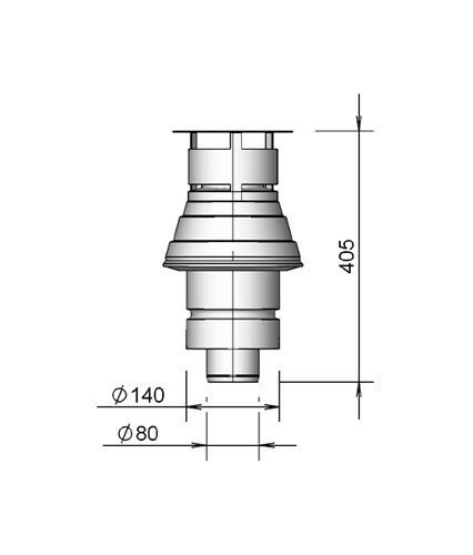 Chimney top VR AL 80 Black thumbnail