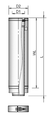 TwinSafe+ Extension AL Concentric 80/125 L=250 thumbnail