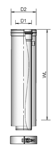 TwinSafe+ Extension shortable AL Concentric 80/125 L=500 thumbnail