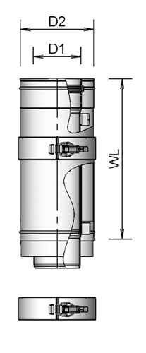 TwinSafe+ Adjuster AL Concentric 80/125 L=265-375 thumbnail