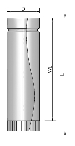 Roof terminal extension Above AL 170 (for type 100/150) L=250 thumbnail