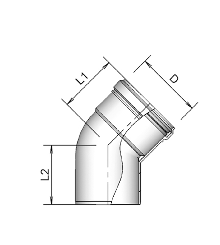 Twinline Elbow PP 60 45° thumbnail