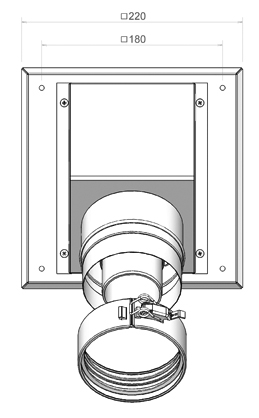 Miniflex Shaft connection PP 60/100 45° thumbnail