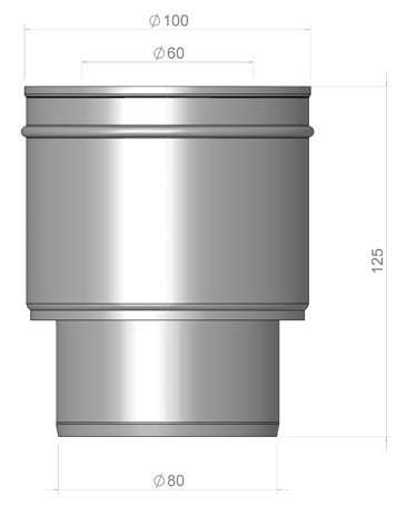 Flexline Adaptor AL 80/80 60/100 thumbnail