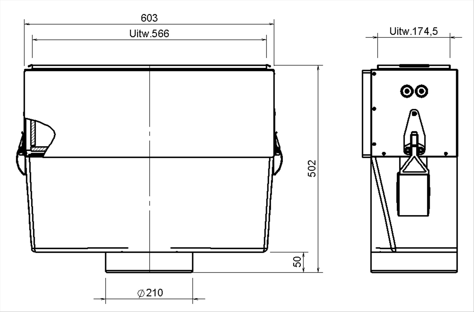 Hybalans+ Manifold upper part right-angled 450 thumbnail
