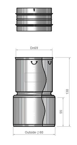 MetalFlex Adaptor Gore-flex SST 80-60 thumbnail