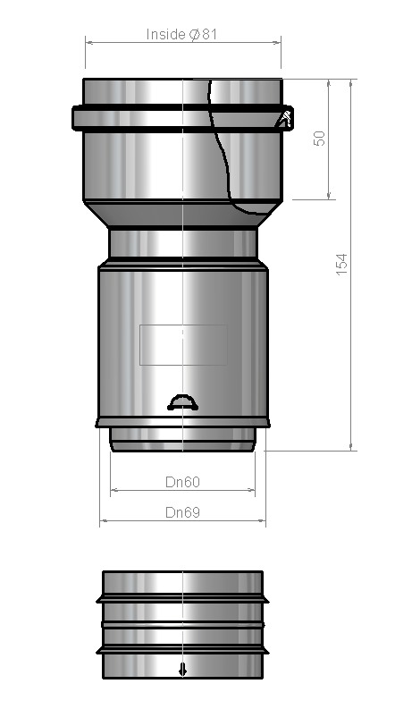 MetalFlex Adaptor Flex-Sleeve SST 60-80 thumbnail