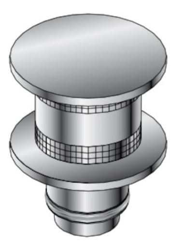 Burgerhout DP25 Round Terminal with mesch