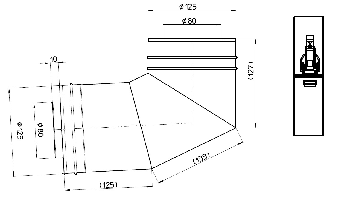 Outdoor Elbow PP 80/125 90° thumbnail