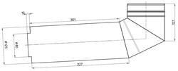 Outdoor Support elbow PP 80/125 90° thumbnail