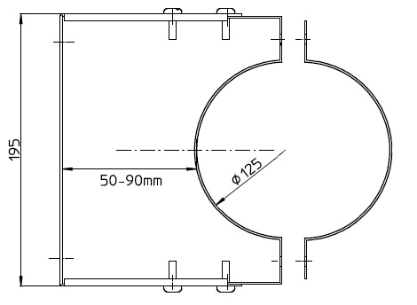 Outdoor Wall bracket SST 125 (50-90) thumbnail