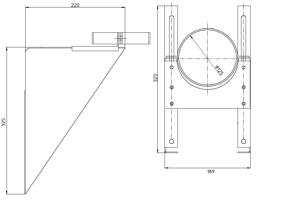Outdoor Wall bracket support SST 125 thumbnail
