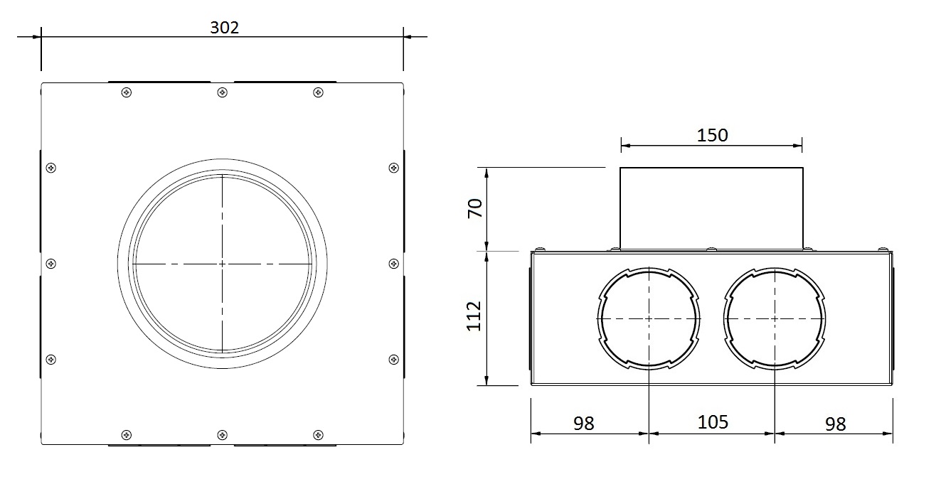 Hybalans+ Extraction plenum square 225#8 thumbnail