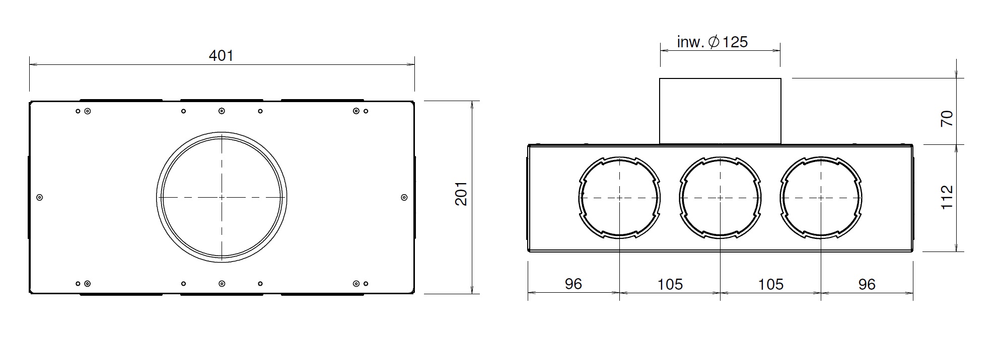 Hybalans+ Extraction plenum rectangle 225#8 thumbnail