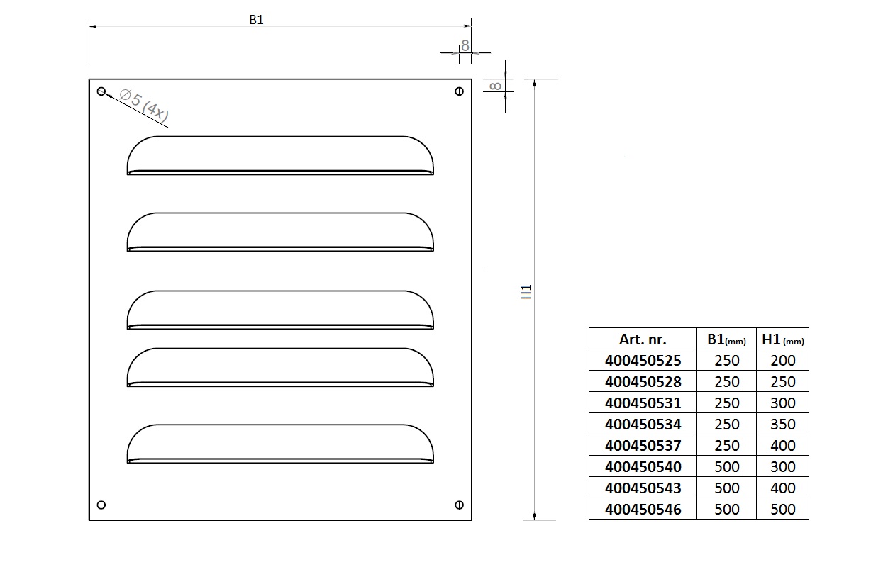 Outside air grate AL 250/200 thumbnail