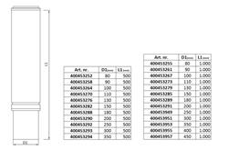 Roof terminal Extension AL 180 L=1000 thumbnail