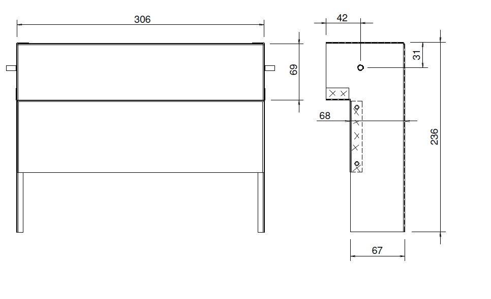 Hybalans+ Wall plenum Supply/Extract adjustable 132×52 #2 thumbnail