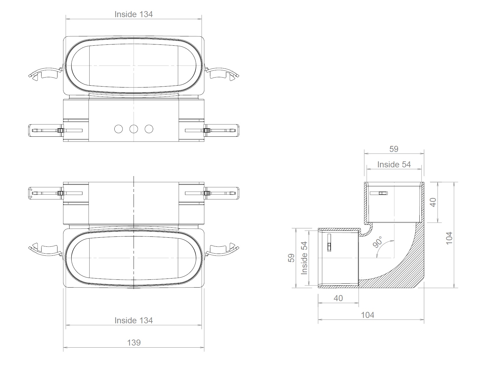Hybalans+ Elbow 132×52 90° vertical thumbnail