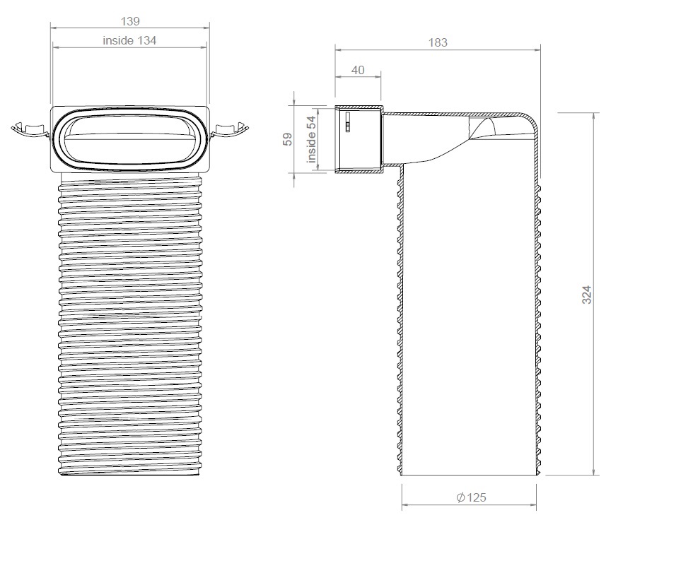 Hybalans+ Valve connection 125 132×52 90° thumbnail
