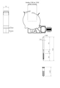 Safe-PP Wall bracket PP 80 White thumbnail