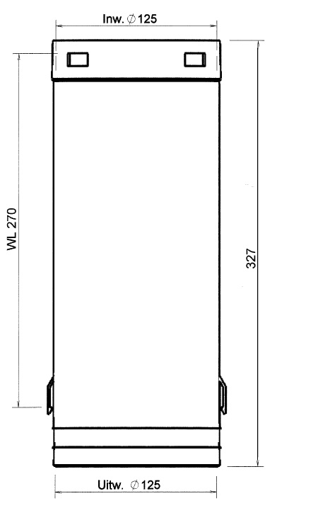 Roof terminal extension below roof PP 140 Megavent L=250 thumbnail