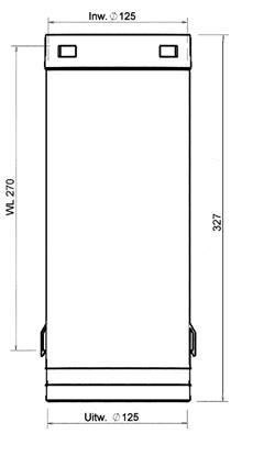 Roof terminal extension below roof PP 140 Megavent L=250 thumbnail