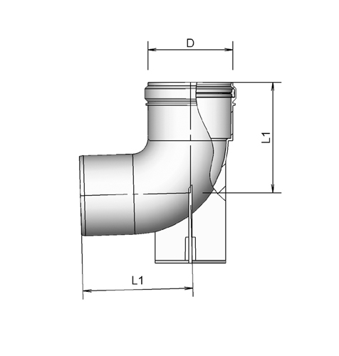 Twinline Support elbow PP 60 90° thumbnail