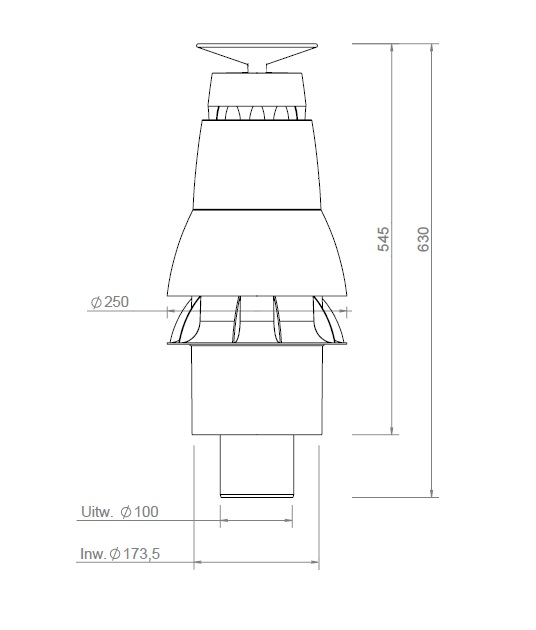 Skyline Top PP 100 for Chimney pot connection 158 thumbnail