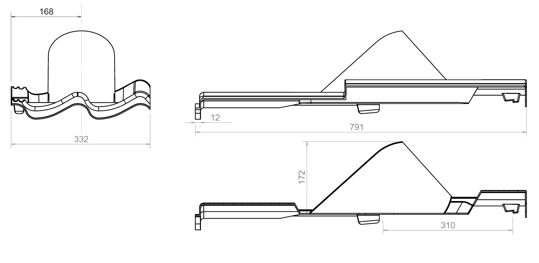 Burgerhout Roof tile PE Sneldek model F 2T thumbnail