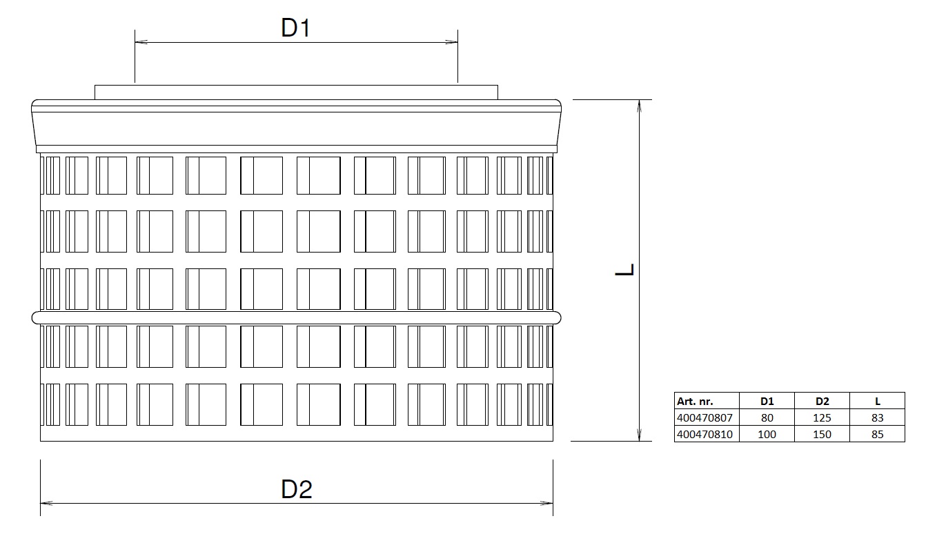Multiline Air grill AL 100/150 thumbnail