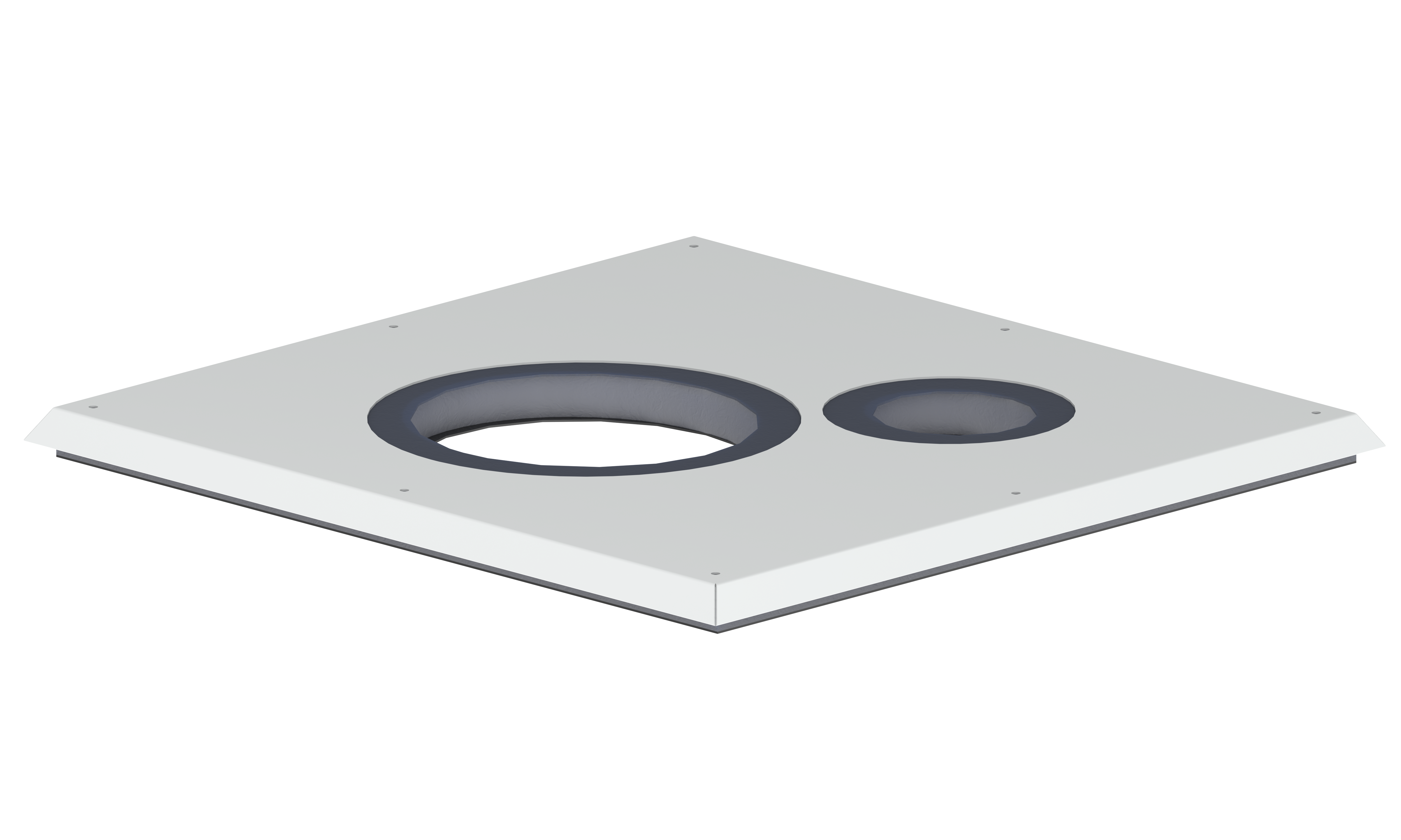 Mini-Delta Dakbeschotplaat type  H 20-29° luchtdicht, zonder riool thumbnail
