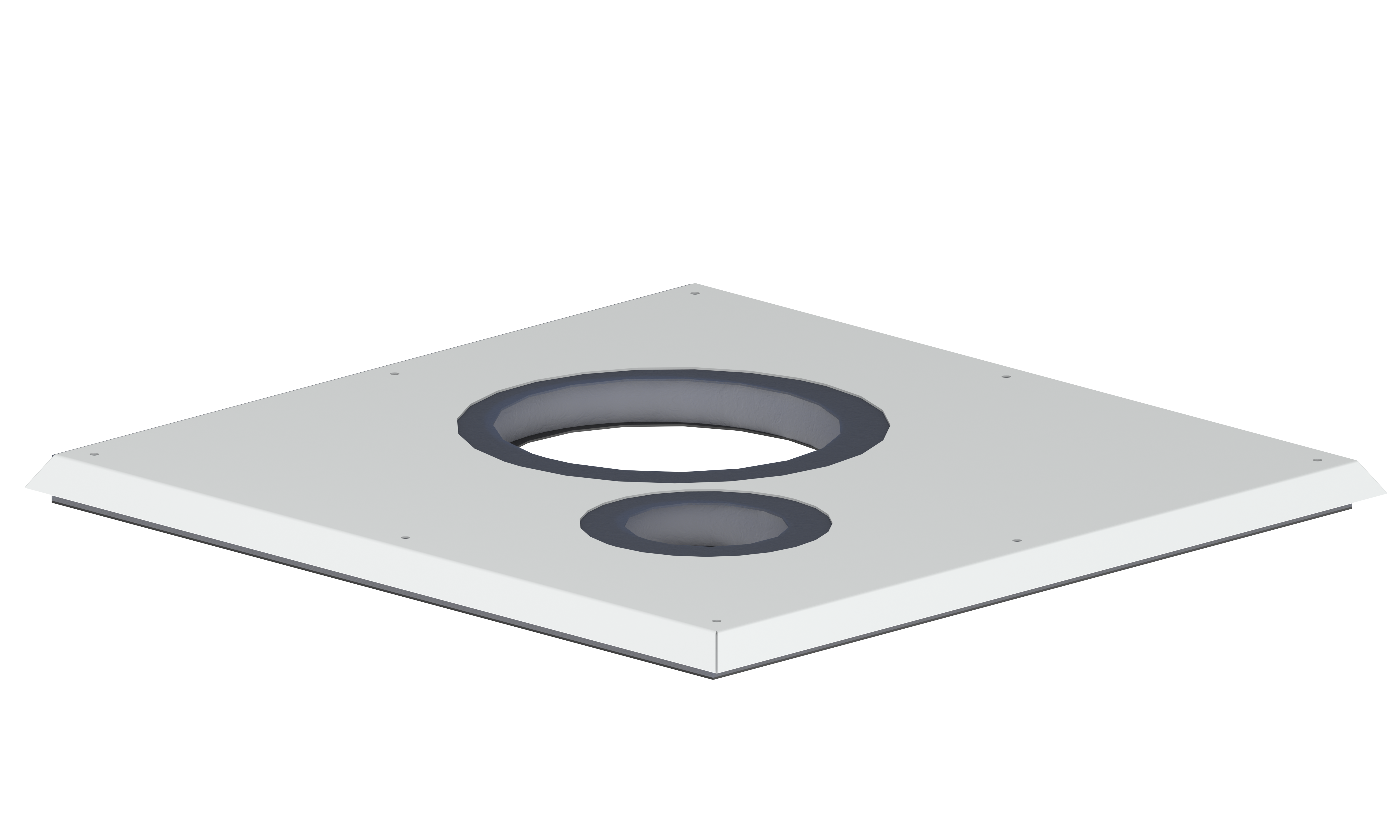 Mini-Delta Dakbeschotplaat type G 60-63° luchtdicht, zonder riool thumbnail