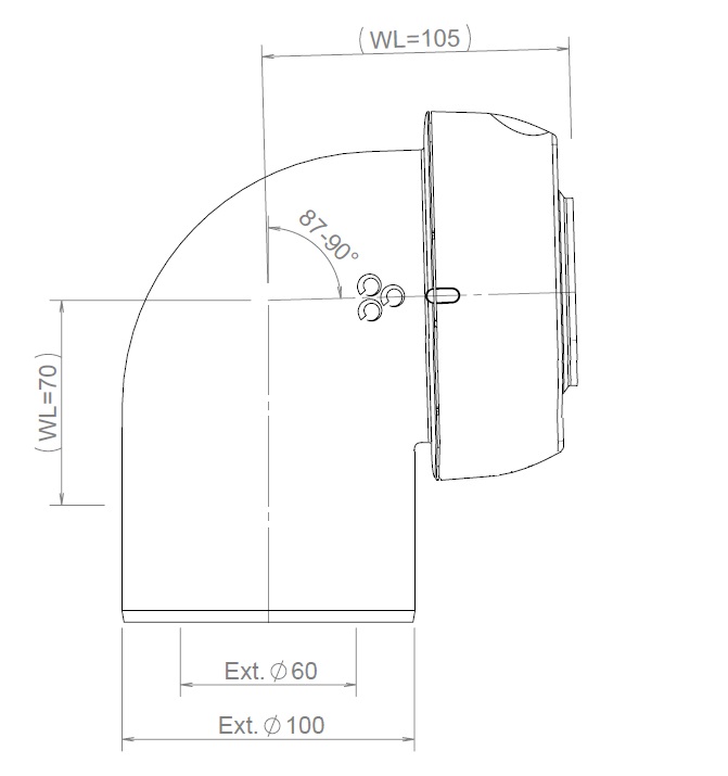 EasySafe Elbow PP Concentric 60/100 90° thumbnail