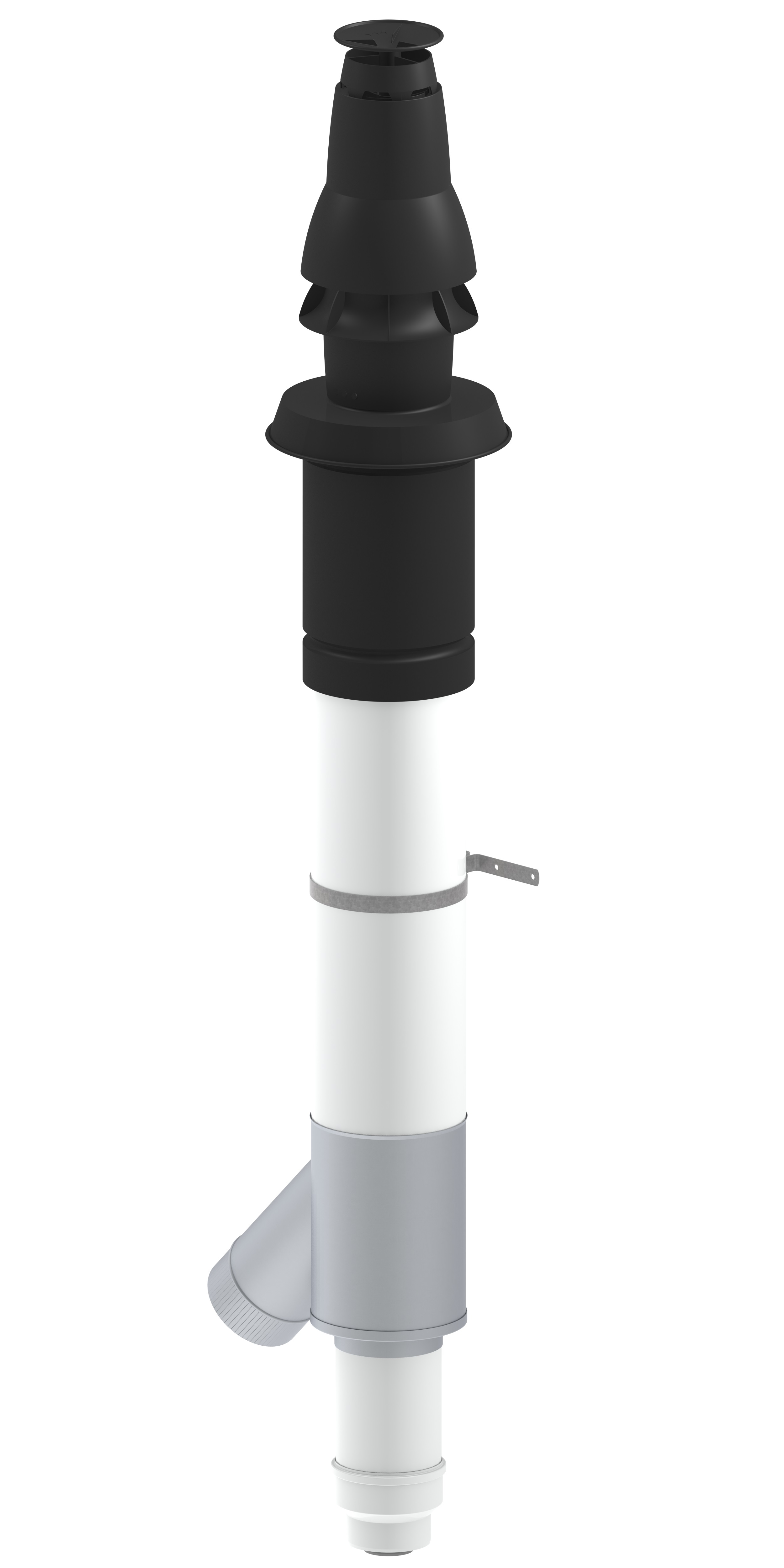 Roof terminal Skyline Combi PP Concentric 60/100 125 Black Featured Image