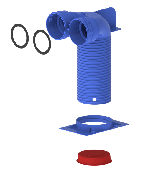Hybalans+ Ventielaansluiting 117 2x92 90°