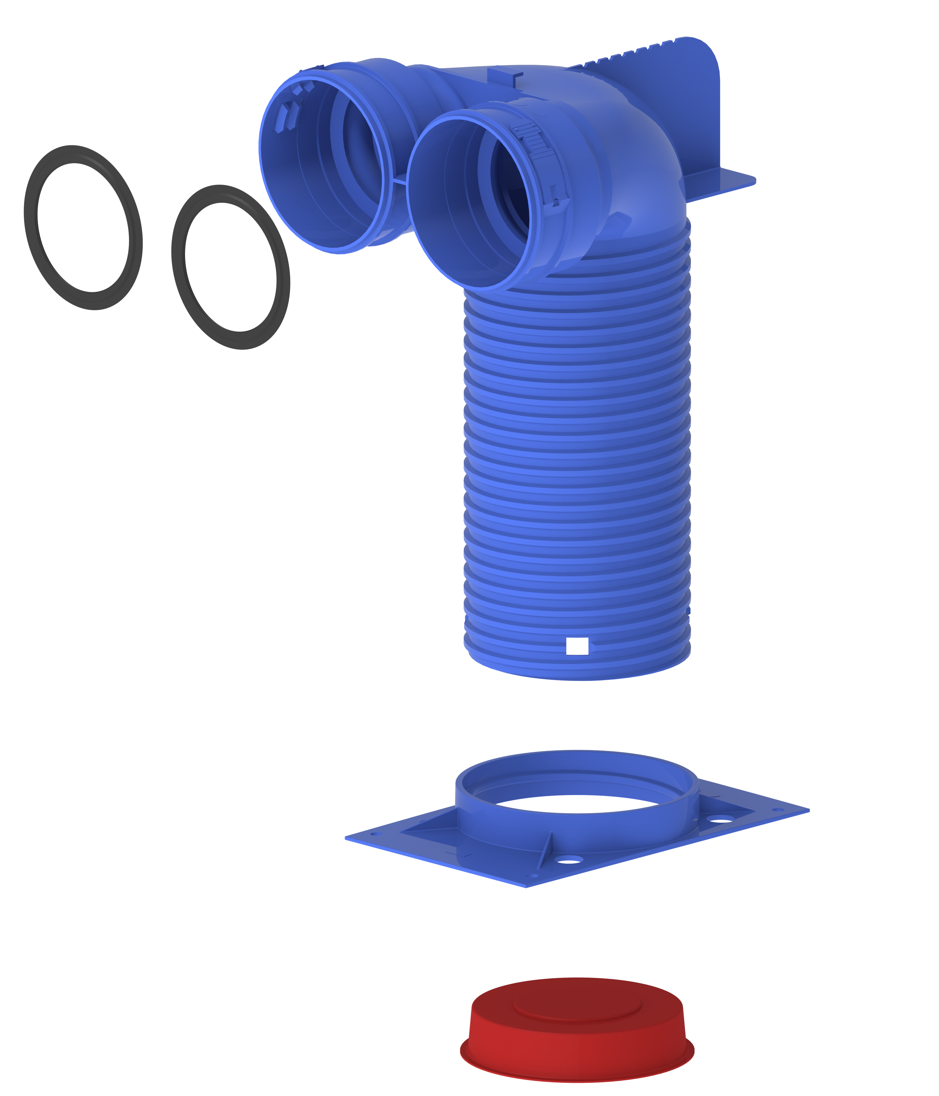 Hybalans+ Ventielaansluitstuk 125 2x92 90°