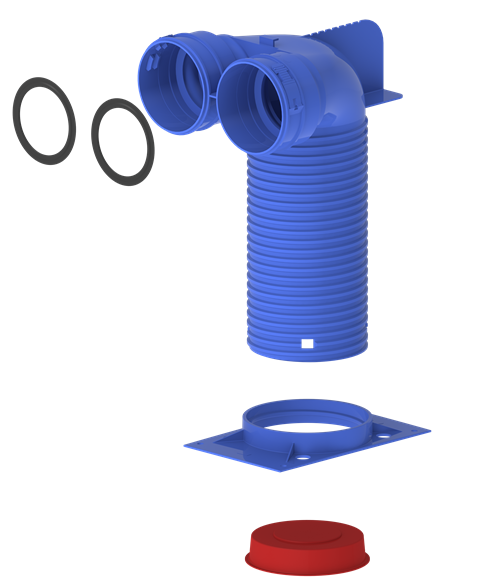 Hybalans+ Valve Connectionn 125 2x92 90°