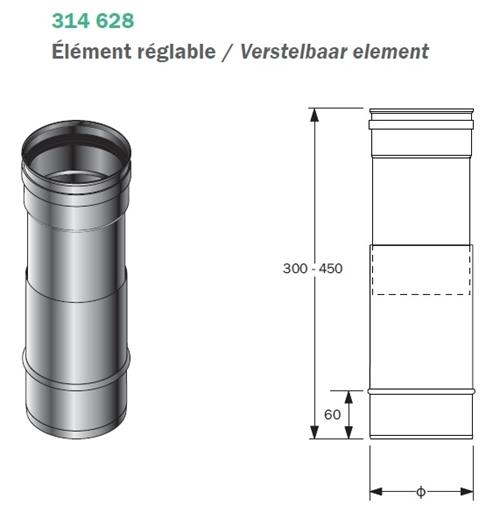 Burgerhout SPG Verstelbaar Element