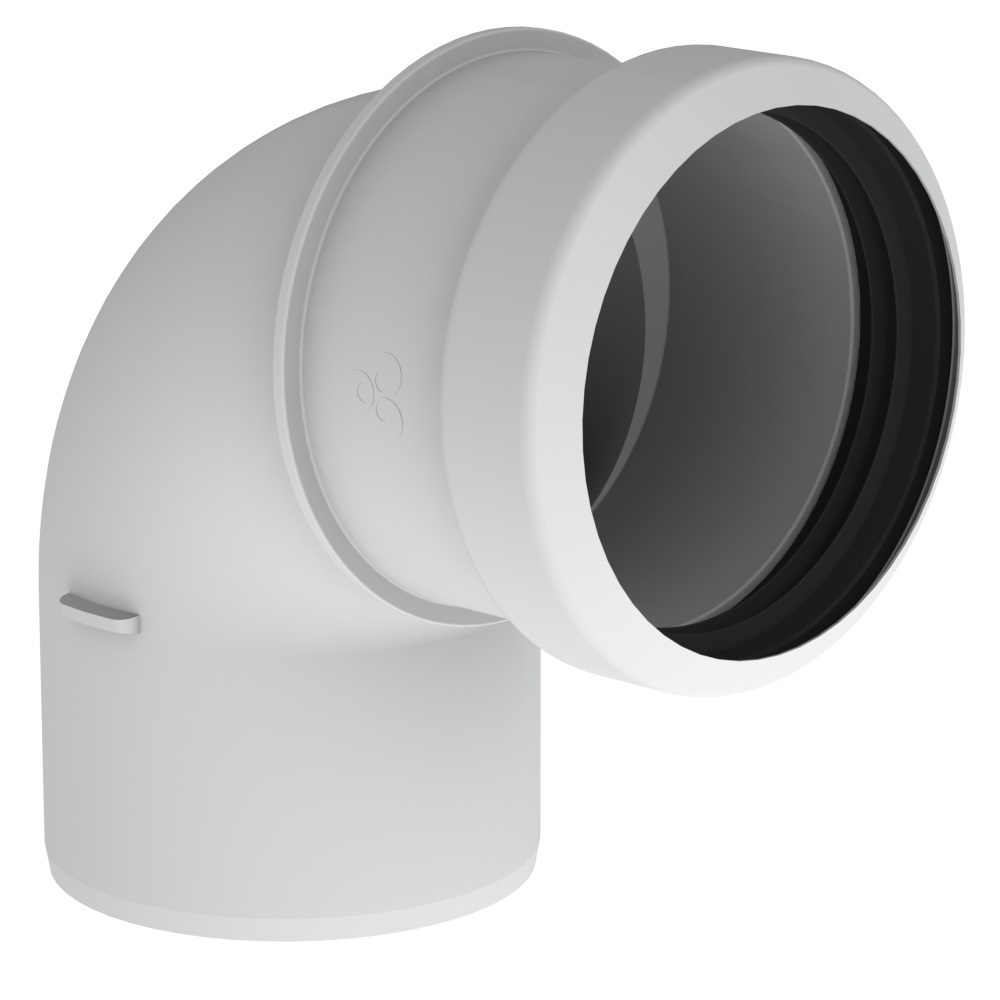 Safe-PP Elbow PP 80 90° White thumbnail