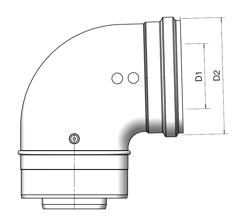 TwinSafe Elbow PP Concentric 100/150 90° thumbnail