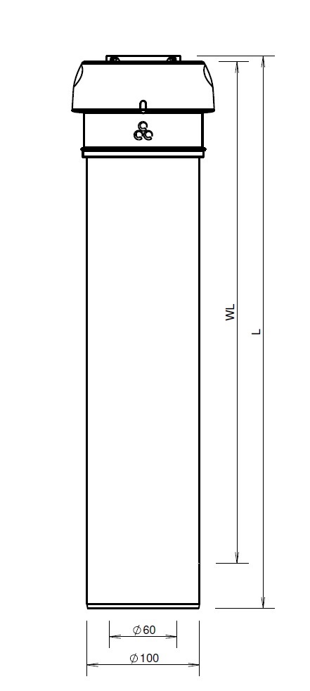 EasySafe Extension PP Concentric 60/100 L=250 thumbnail
