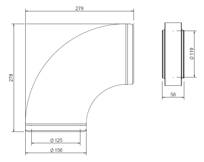 EasyAir Elbow EPS 125 90° thumbnail