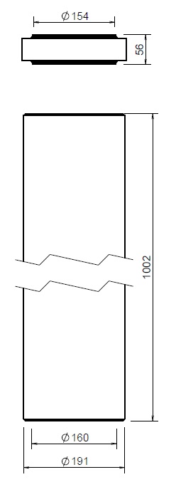 EasyAir Extension EPS 160 L=1000 thumbnail