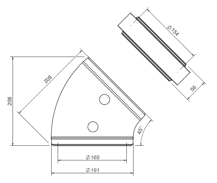 EasyAir Elbow EPS 160 45° thumbnail